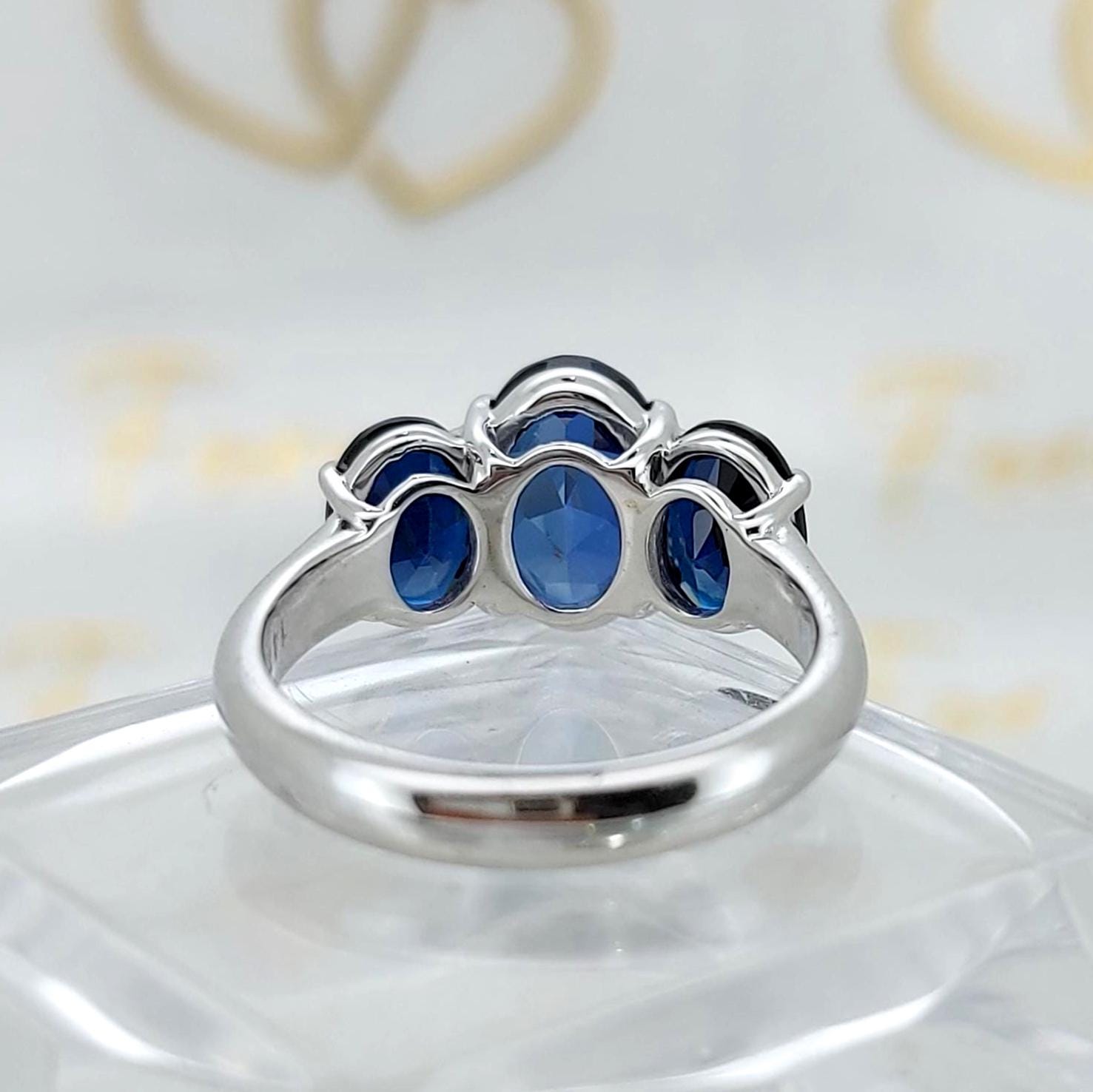 14k Oval cut Deep Royal Blue Sapphire Ring, Blue Sapphire, Oval Cut Sapphire Ring, Lab Created Sapphire, Ethically Sourced, Perfect Gift