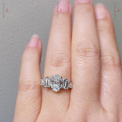 1.5 Ct Baguette Diamond Solitaire Engagement Ring