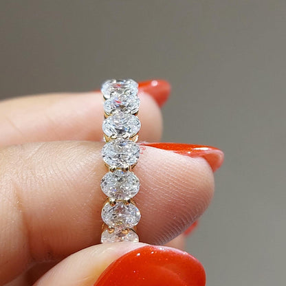 0.18 Ct Oval Lab Diamond Full Eternity Band
