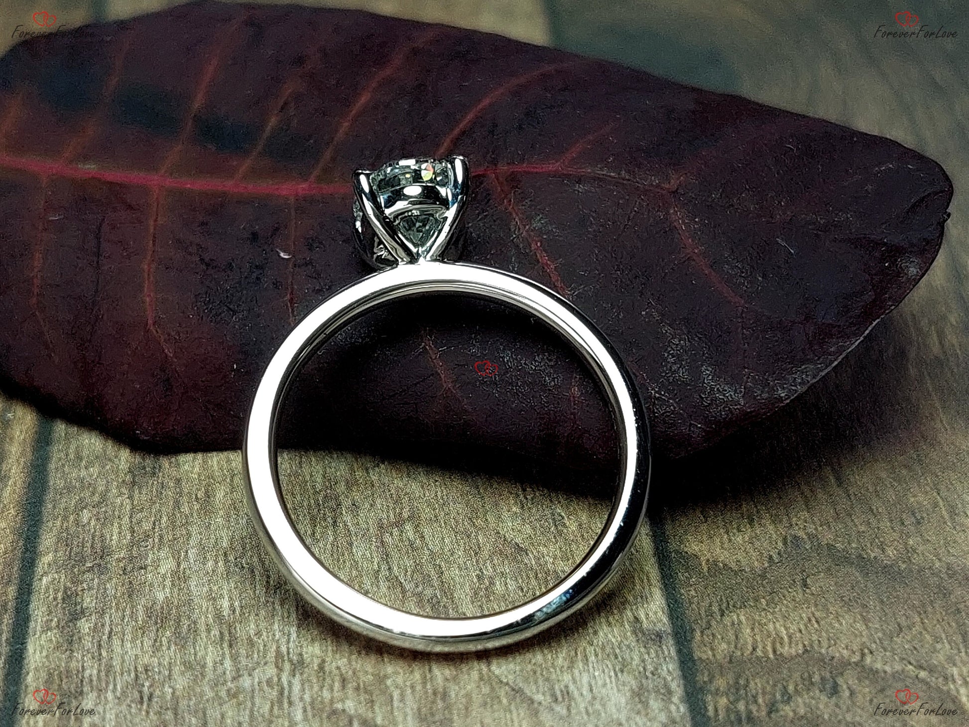 1 Ct Oval Natural Diamond Solitaire Engagement Ring