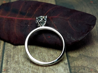 1 Ct Oval Natural Diamond Solitaire Engagement Ring