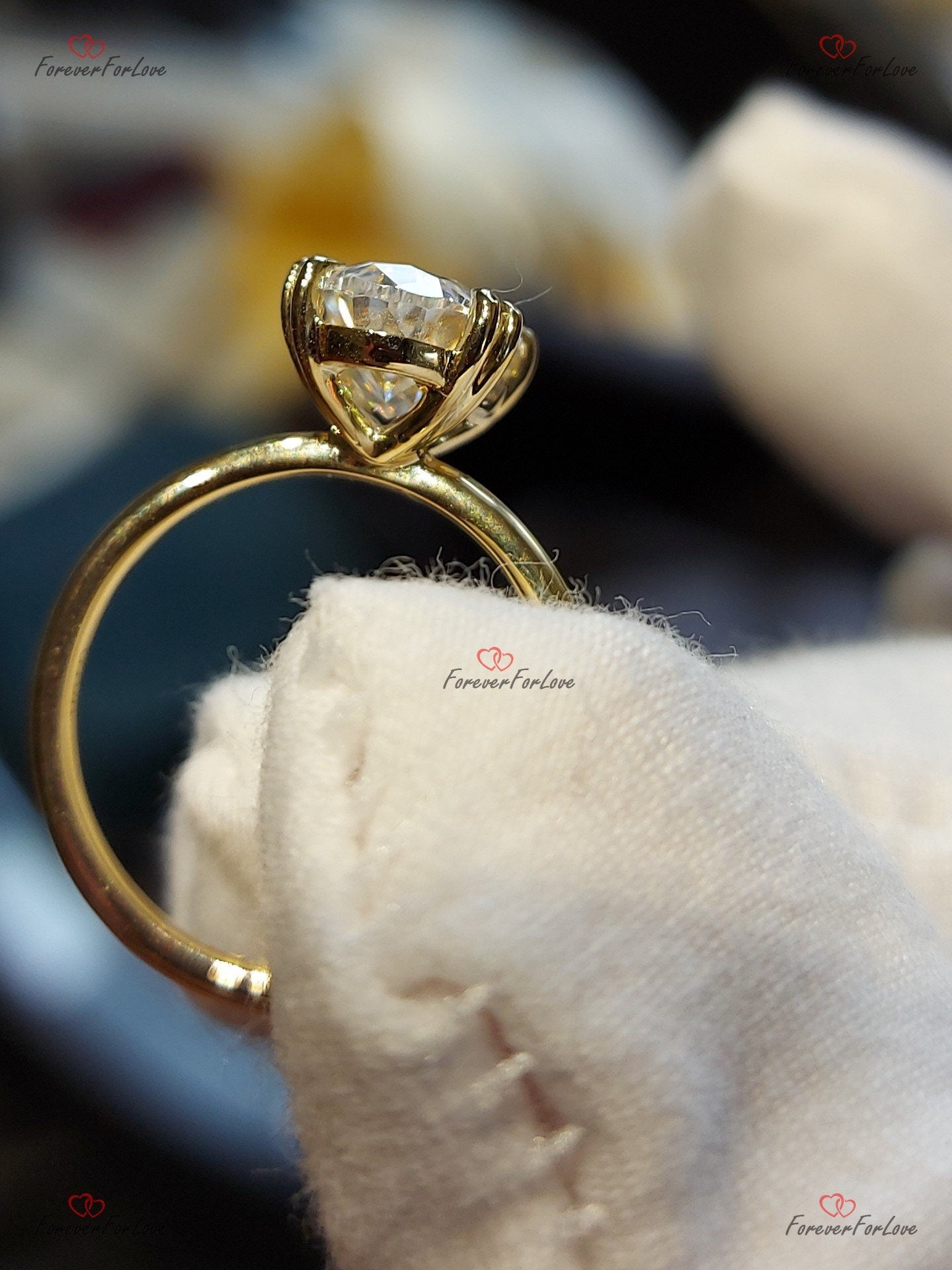 2 CT Oval Cut Engagement Ring in 14k/18k White Gold, Elongated Oval Moissanite Double Prong Engagement Ring Proposal Anniversary Modern Ring