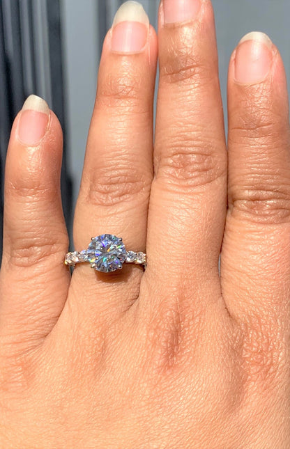 2 Ct Round Moissanite Eternity Band
