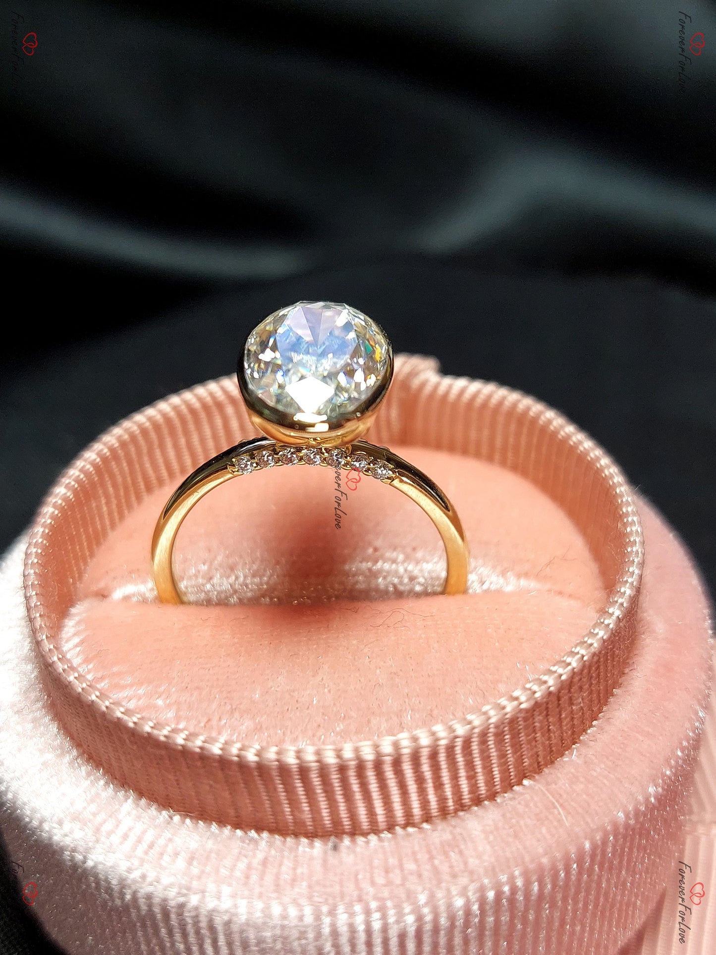 4 Ct Oval Diamond, Moissanite Solitaire Engagement Ring Oval cut 1Ct Moissanite Brilliant Cut engagement ring in 935 Argentium Silver — custom handcrafted by Forever For Love