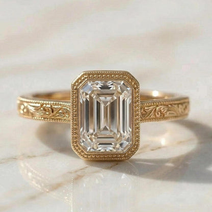 IGI Certified Emerald Lab Diamond Band