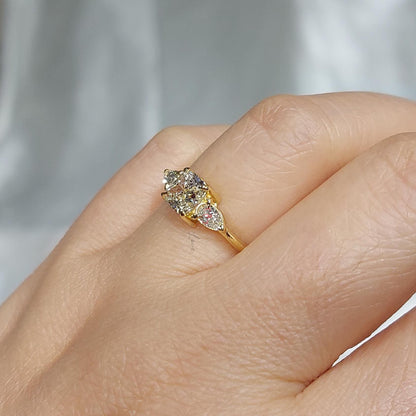 1.5 Ct IGI Certified Cushion Lab Diamond Three Stone Engagement Ring