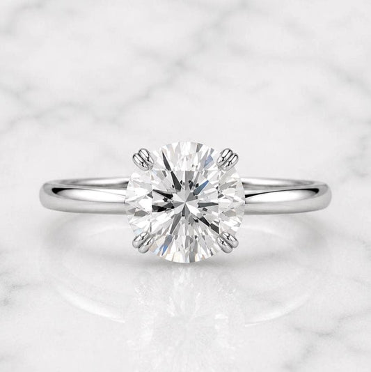 4 Ct IGI Certified Round Lab Diamond Solitaire Ring