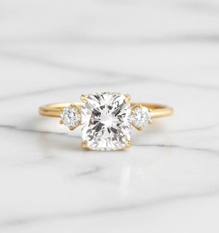 2 Ct IGI Certified Cushion Lab Diamond Engagement Ring