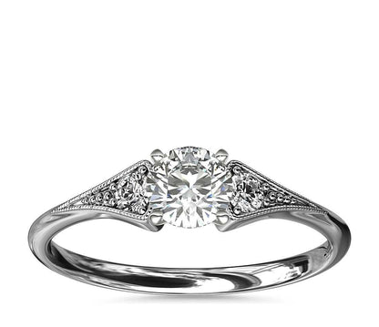 2 Ct Round Natural Diamond Solitaire Ring