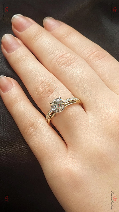 2 Ct Round Lab Diamond Engagement Ring