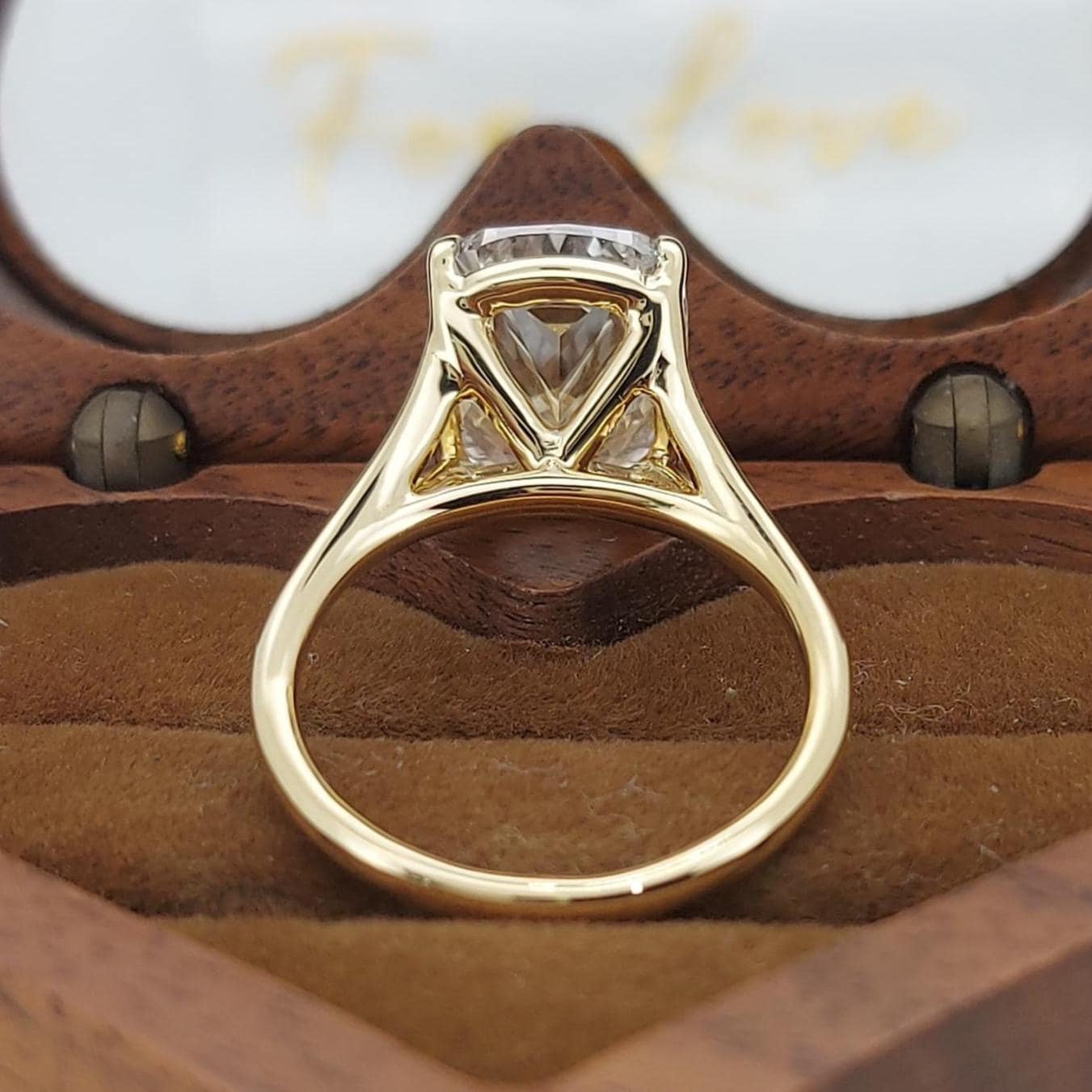 4 Ct IGI Certified Cushion Lab Diamond Solitaire Engagement Ring