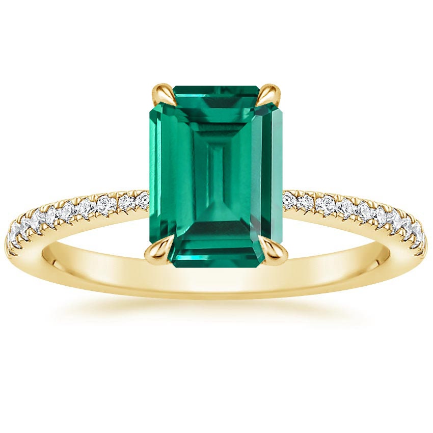 3.79 Ct Emerald Diamond, Emerald Engagement Ring