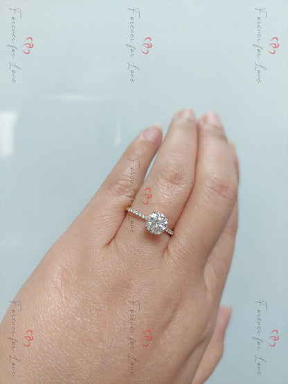 1.2 Ct IGI Certified Round Lab Diamond Engagement Ring
