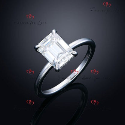 2.0 Ct IGI Certified Emerald Lab Diamond Solitaire Engagement Ring
