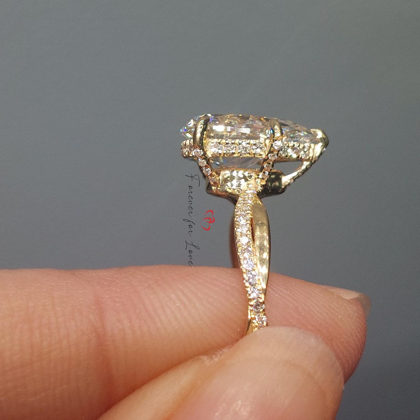 2.5 Ct Pear Lab Diamond Solitaire Engagement Ring
