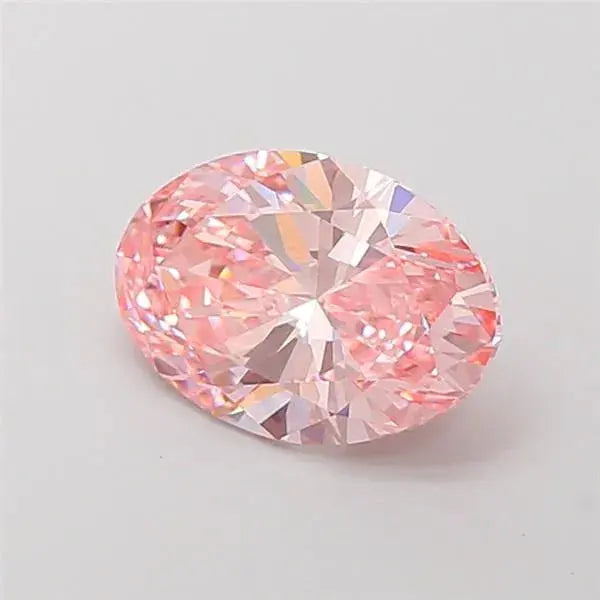 2.00ct Oval Lab Grown Diamond (Colour Fancy Vivid Pink, Clarity VS1, IGI Certified) Forever For Love