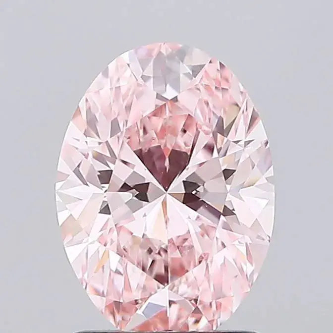 1.50ct Oval Lab Grown Diamond (Colour Fancy Vivid Pink, Clarity VVS2, IGI Certified) Forever For Love