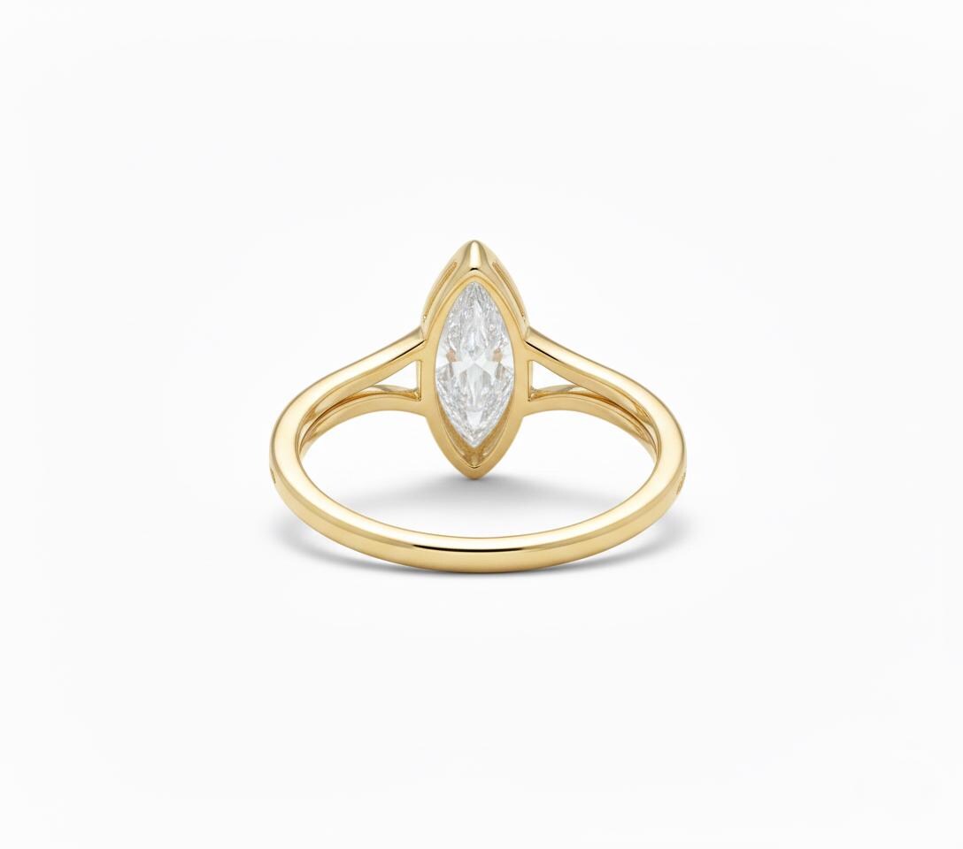 4.10 Ct IGI Certified Marquise Lab Diamond Engagement Ring