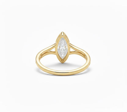 4.10 Ct IGI Certified Marquise Lab Diamond Engagement Ring