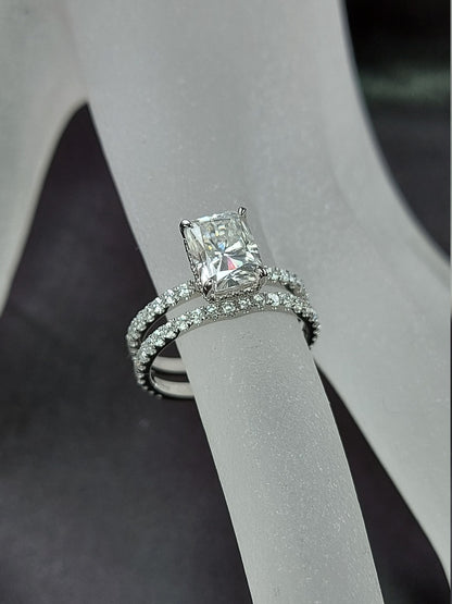 2 Ct Radiant Moissanite Eternity Band