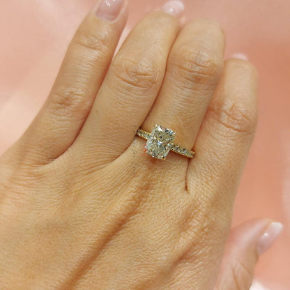 2 Ct IGI Certified Cushion Lab Diamond Engagement Ring