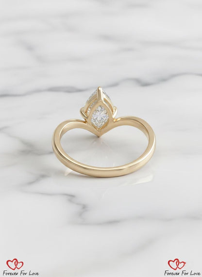 4 Ct IGI Certified Marquise Lab Diamond Solitaire Engagement Ring