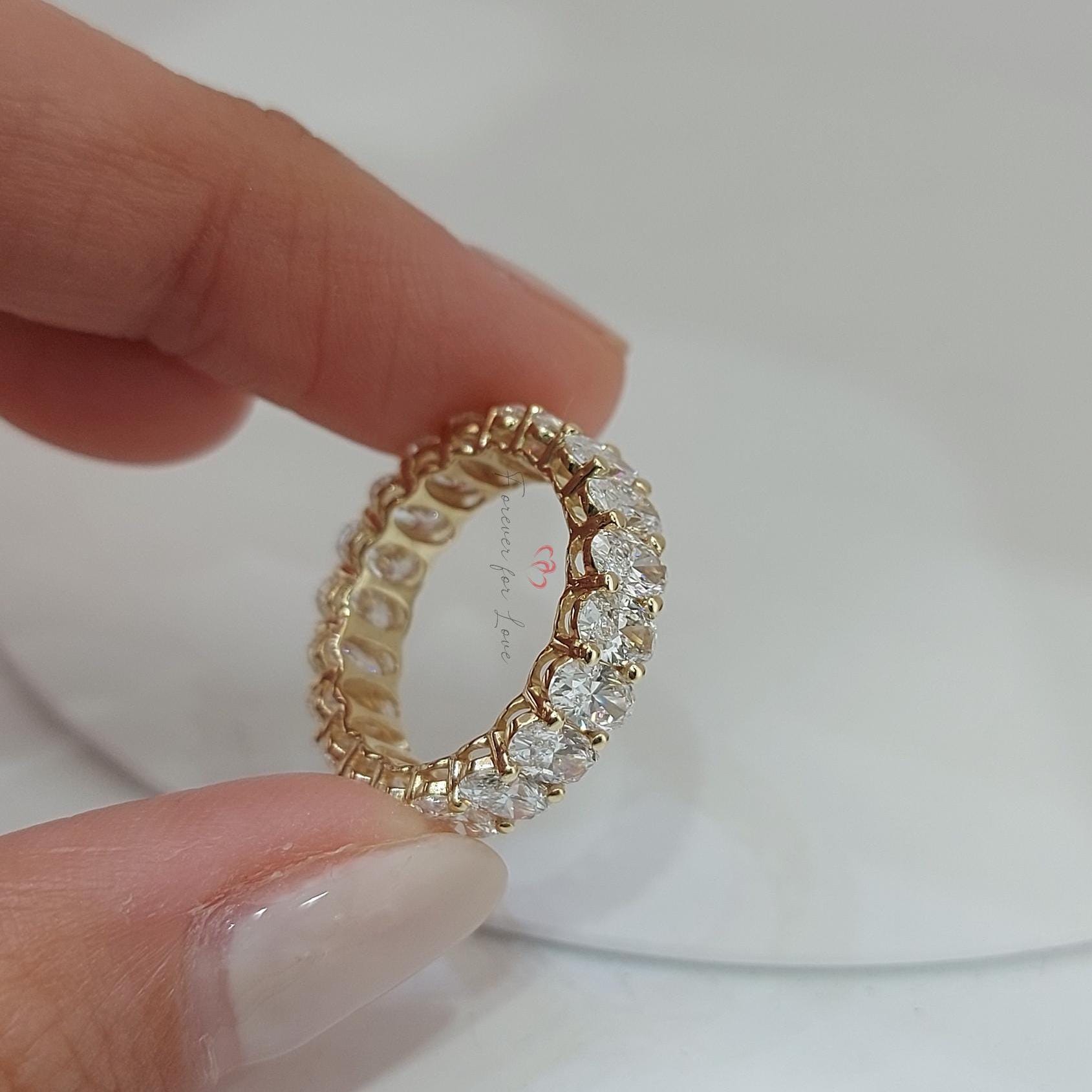 0.18 Ct Oval Lab Diamond Full Eternity Band