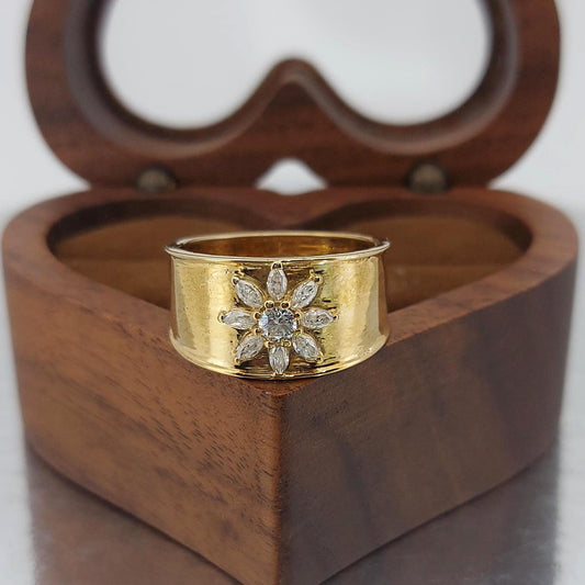 Marquise Diamond Wedding Band