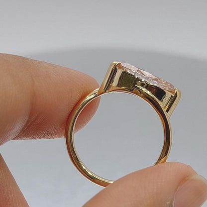 Pink Marquise Cut Lab Created Diamond Engagement Ring IGI Certified Diamond, Vivid Baby Pink Ring, Anniversary bridal Wedding Gift For Her.