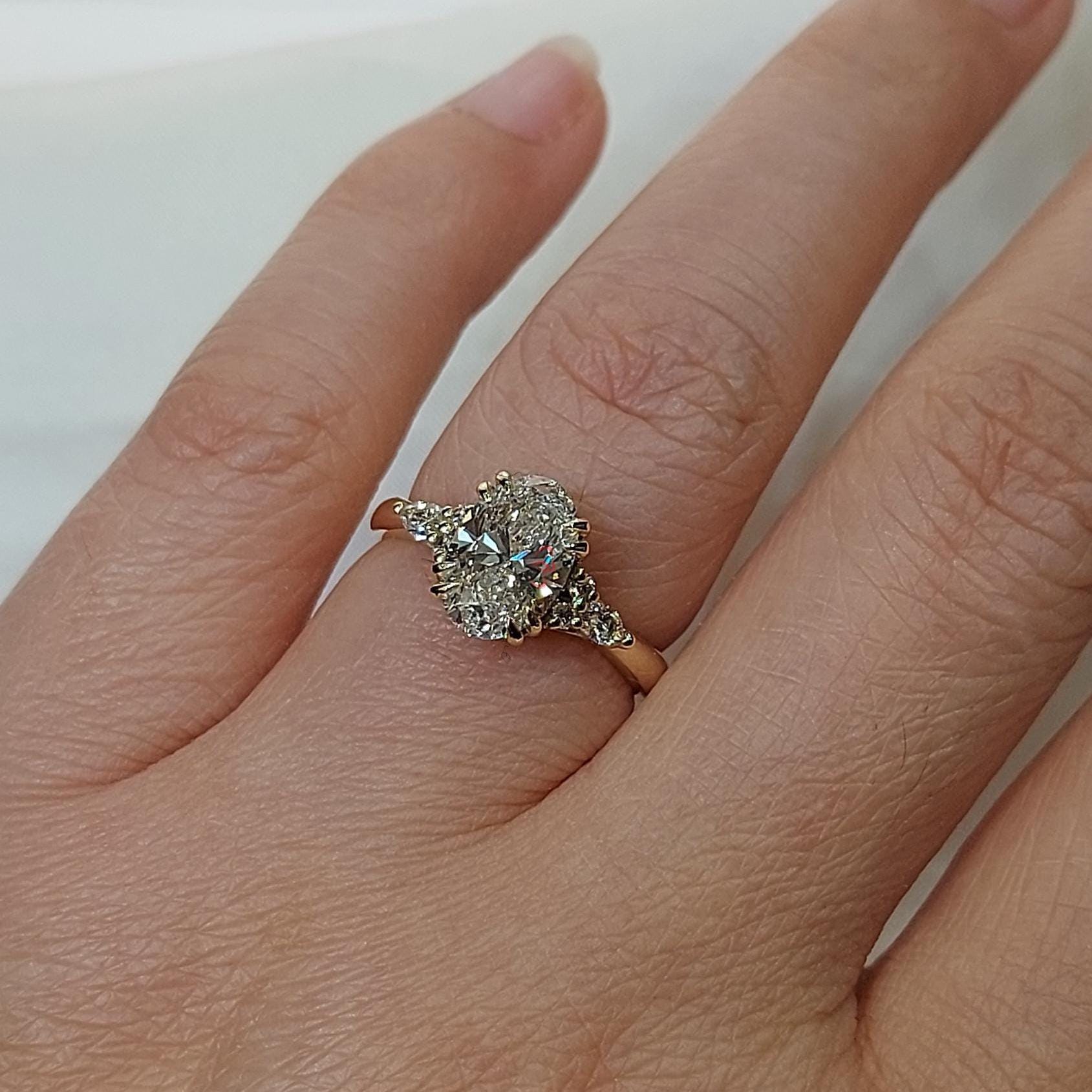Oval Lab Diamond Engagement Ring