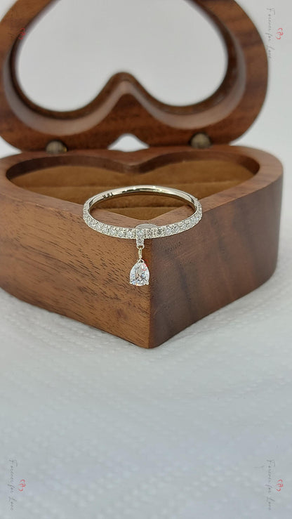 Pear Lab Diamond Stacking Ring