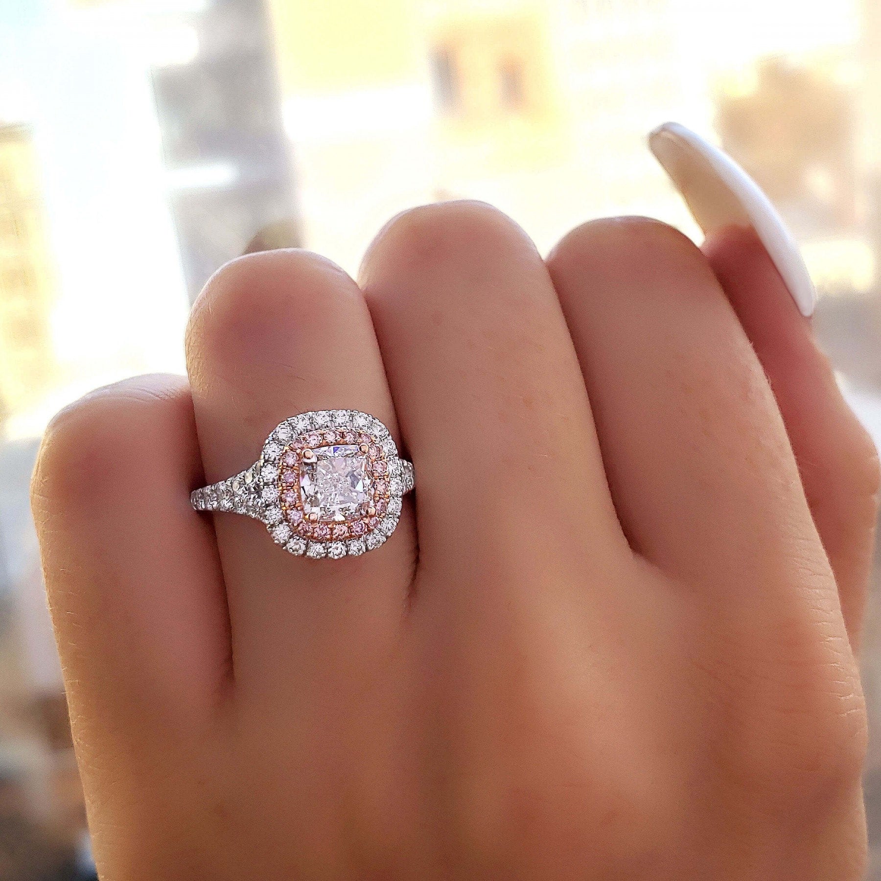 2 Ct Cushion Diamond Eternity Band