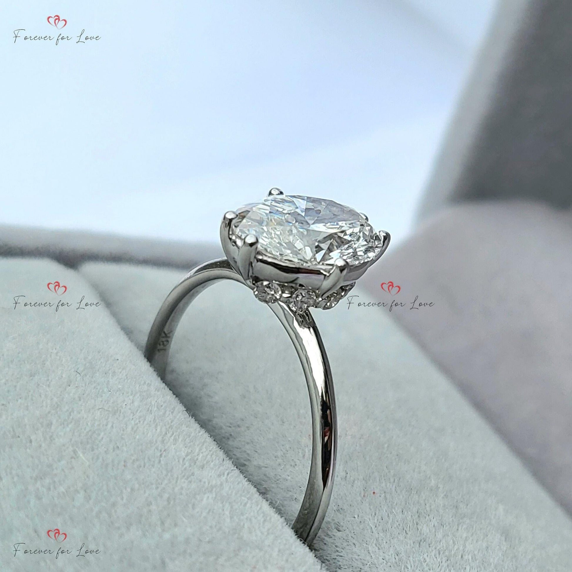 1.3 Ct Oval Diamond Solitaire Engagement Ring