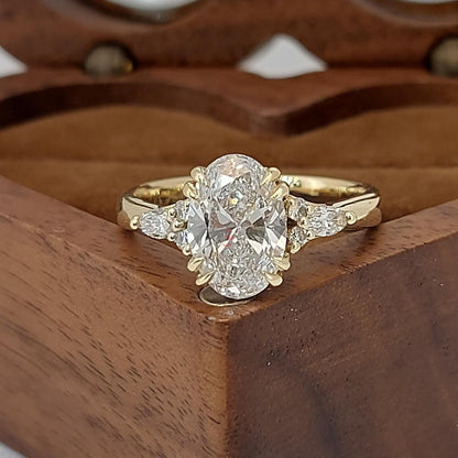 Oval Lab Diamond Engagement Ring