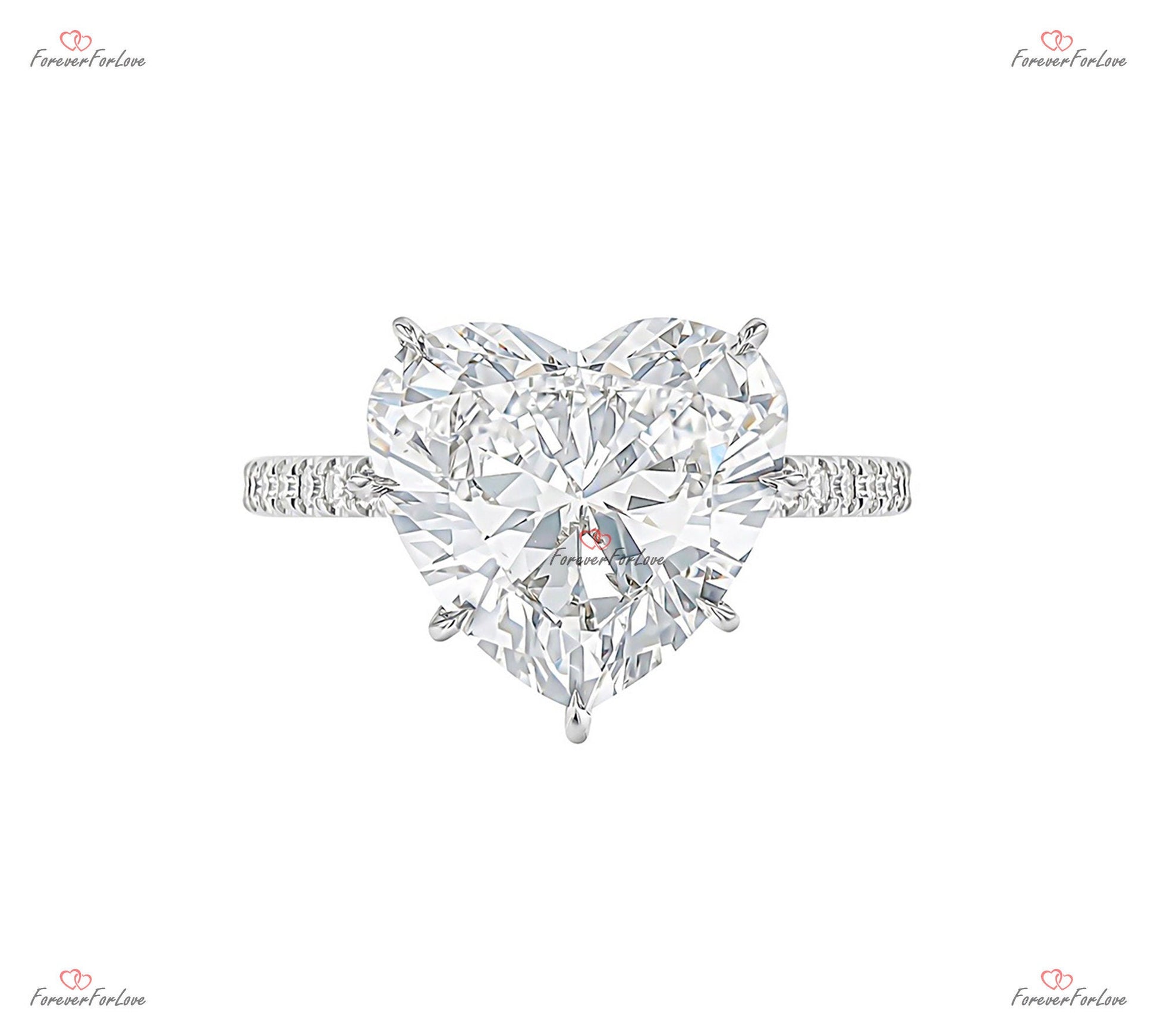 3 Ct Heart Diamond Engagement Ring