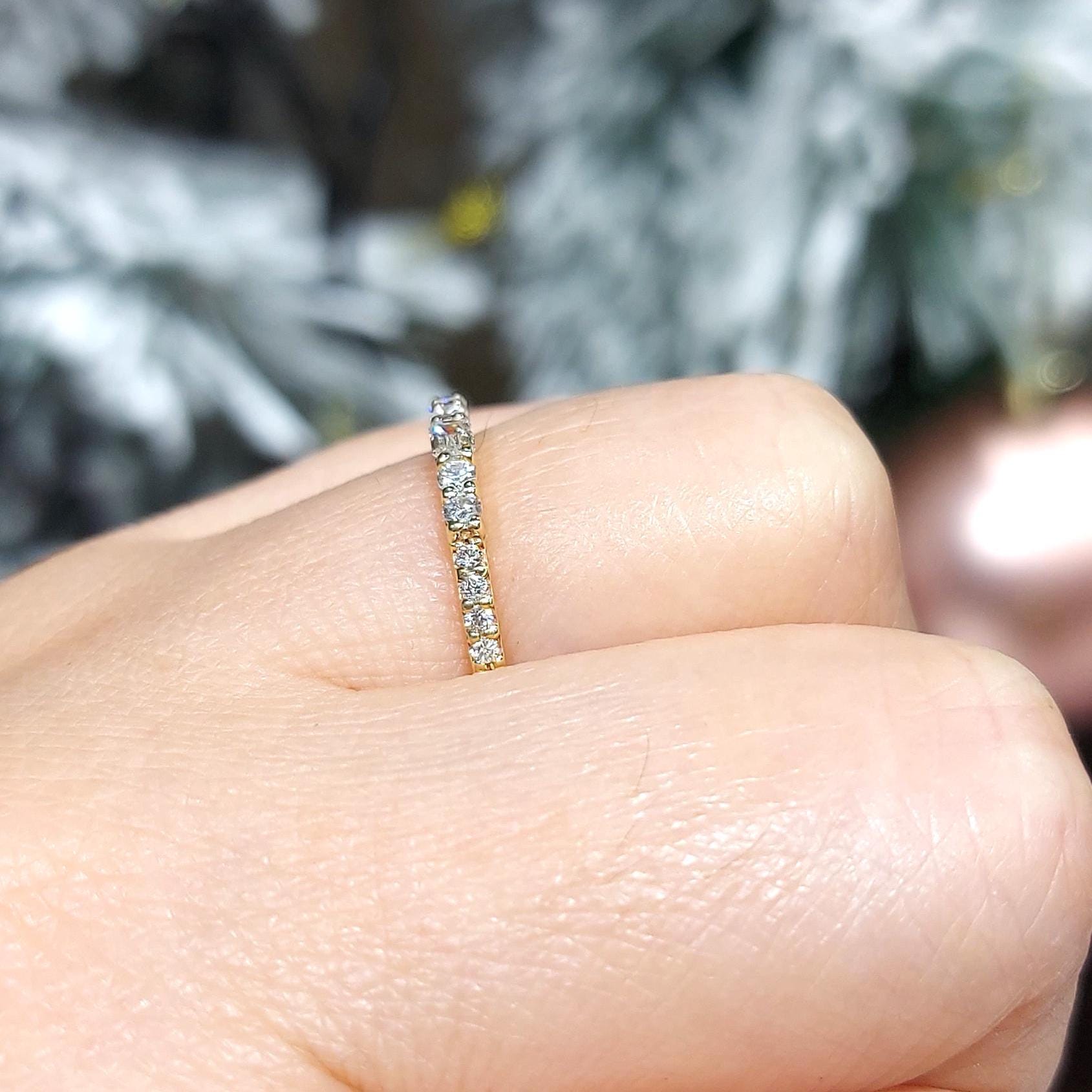 Baguette Lab Diamond Half Eternity Band