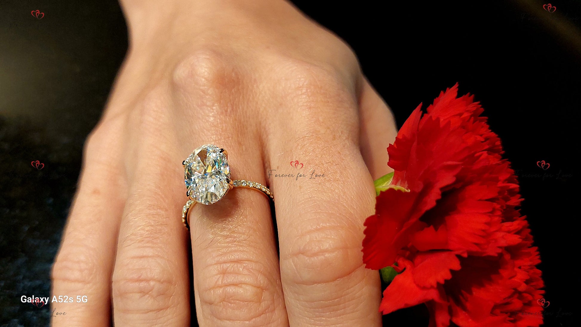 5 Ct IGI Certified Oval Lab Diamond Solitaire Engagement Ring