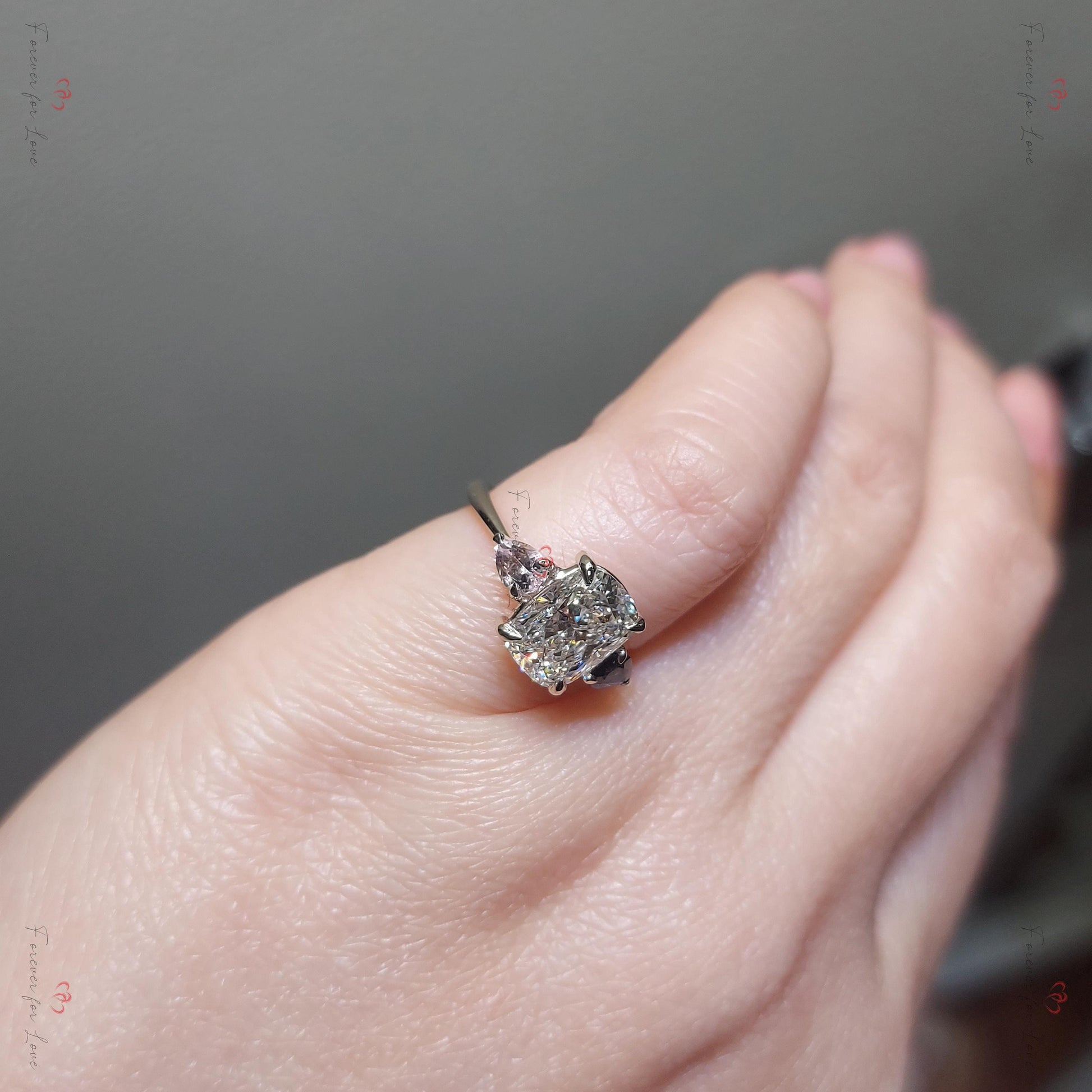 2.00 Ct IGI Certified Cushion Lab Diamond Engagement Ring