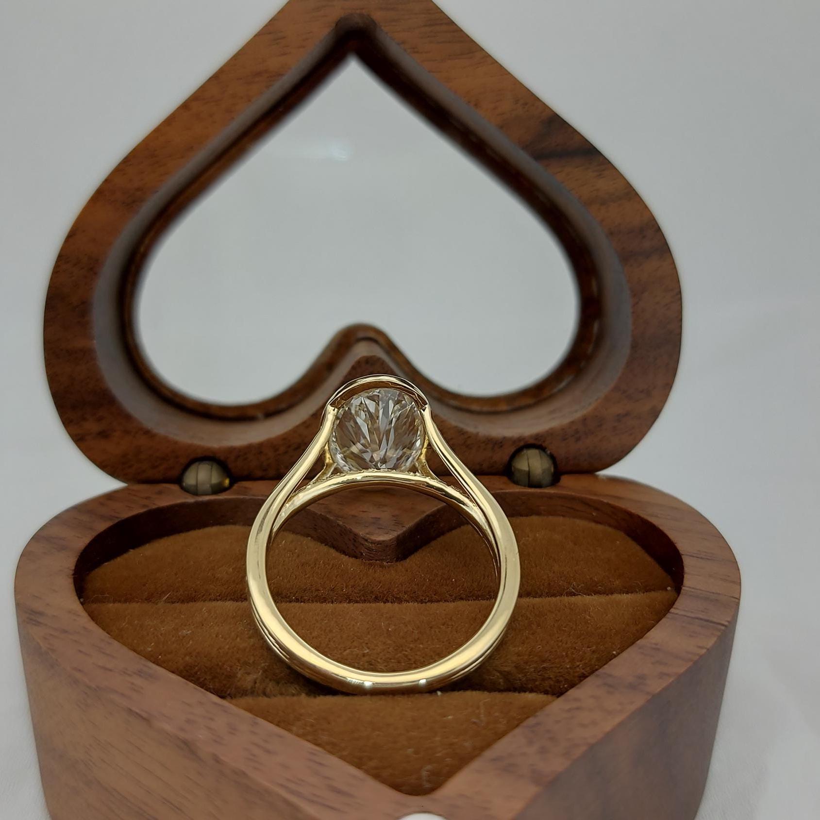 4 Ct Oval Lab Diamond Solitaire Engagement Ring