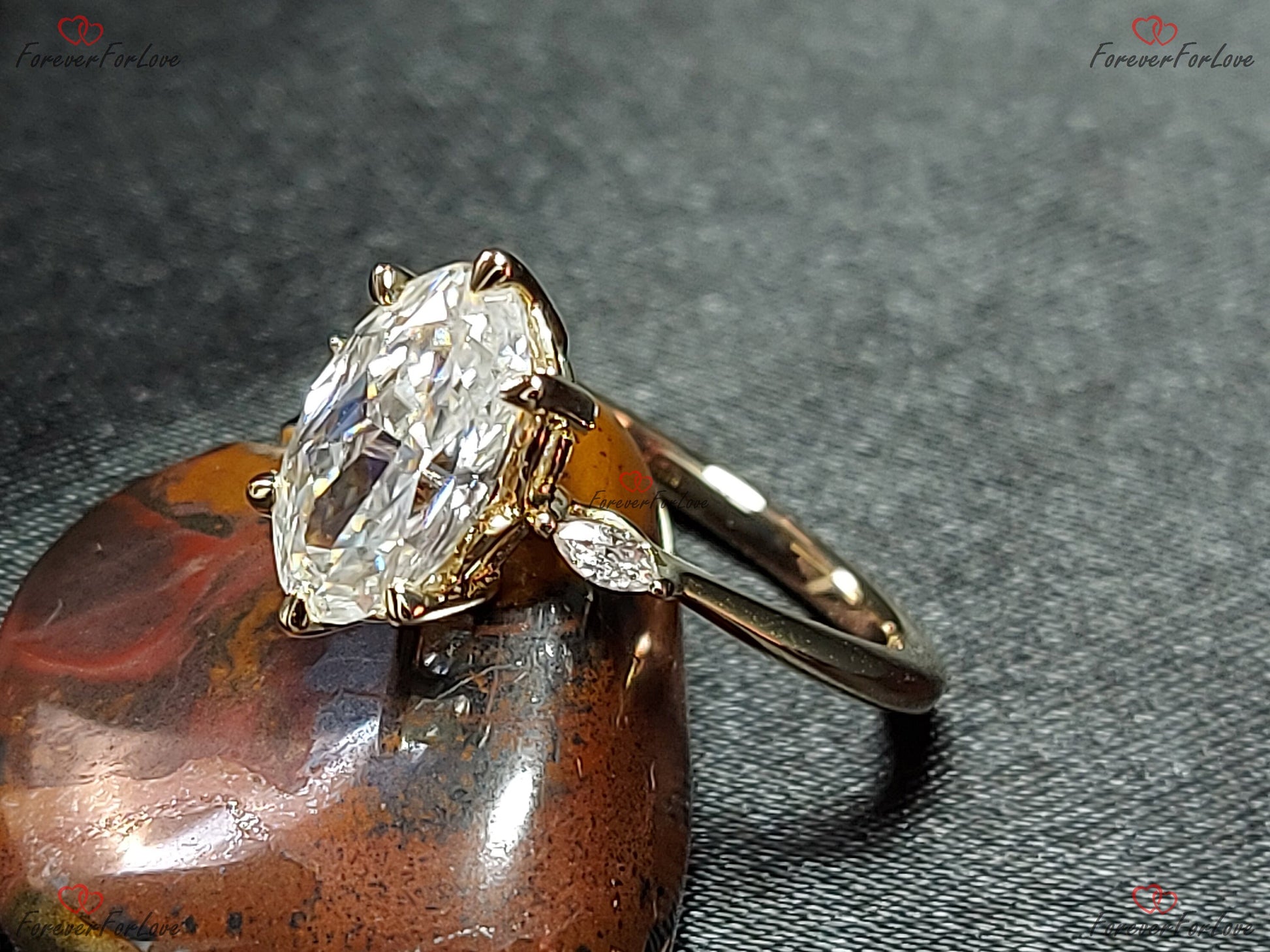Oval Diamond, Moissanite Engagement Ring