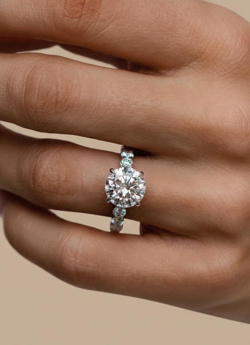 5.2 Ct IGI Certified Round Lab Diamond Engagement Ring