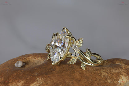 1.0 Ct IGI Certified Marquise Lab Diamond Engagement Ring