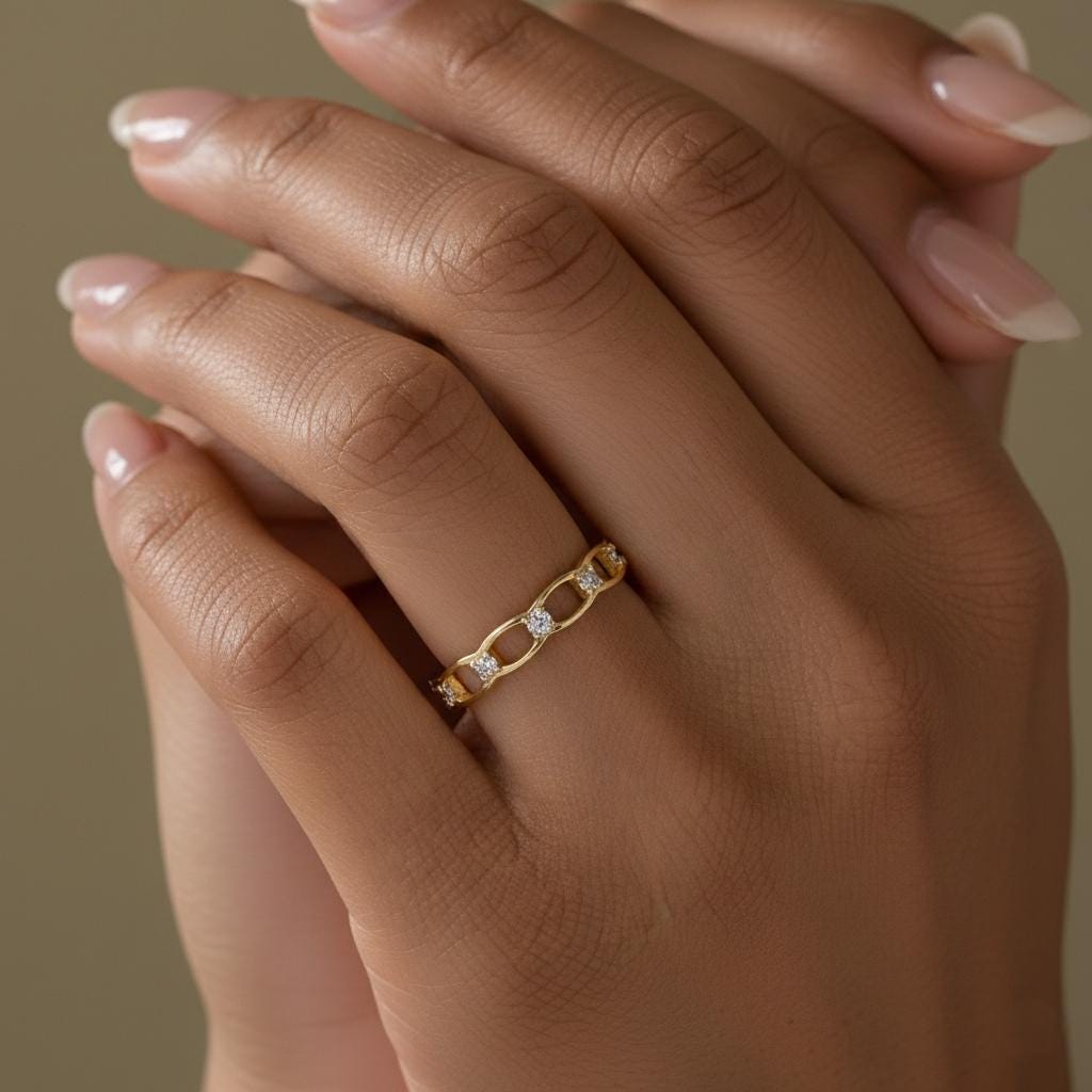 Diamant Ehering, runder Diamant Stacking Ring, Diamantring für Sie Diamant Halb Eternity, Jahrestagsring, stapelbarer Ring Round cut Moissanite engagement ring in 935 Argentium Silber — custom handcrafted by Forever For Love