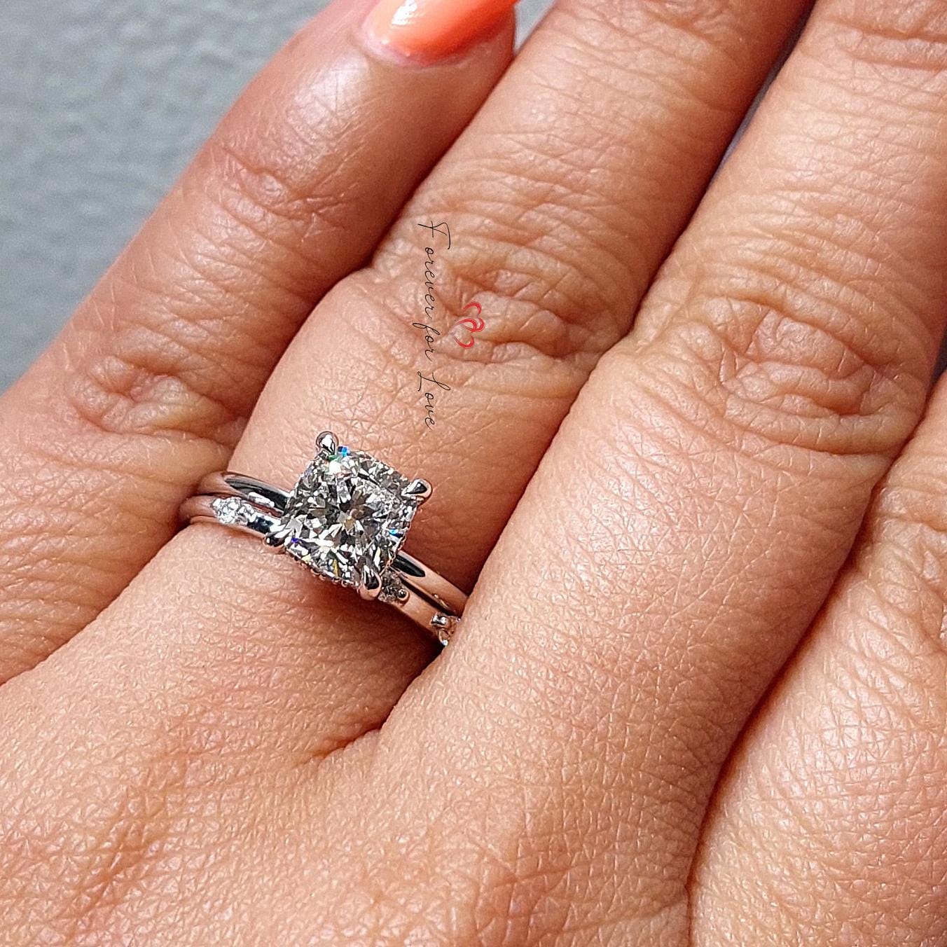 2 Ct Cushion Lab Diamond Eternity Band