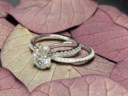 1.5 Ct Oval Lab Diamond Eternity Band