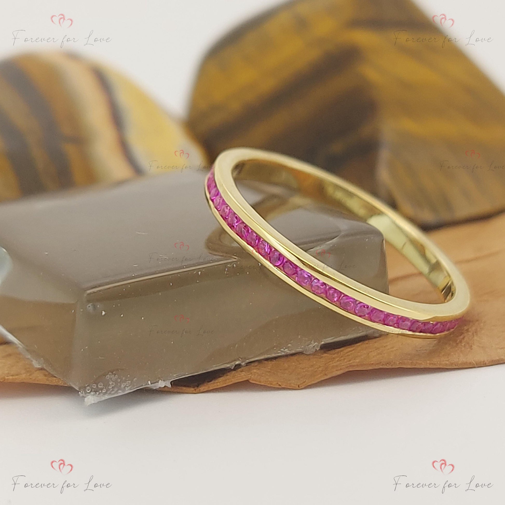 Pink Sapphire Full Eternity Band