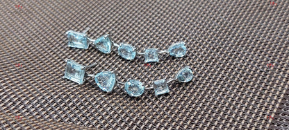 Aquamarin-Ohrringe, Geburtsstein März Geschenk, Geburtsstein Ohrringe März, Brautjungfern-Ohrringe, Geburtstagsgeschenk, Aquamarin-Hängeohrringe.