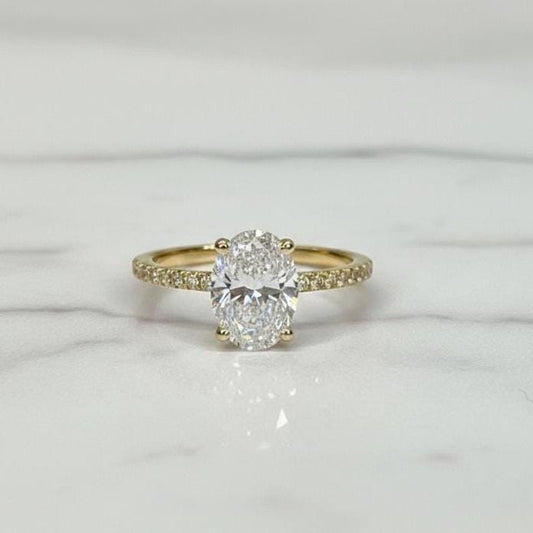 1.8 Ct IGI Certified Oval Lab Diamond Solitaire Engagement Ring