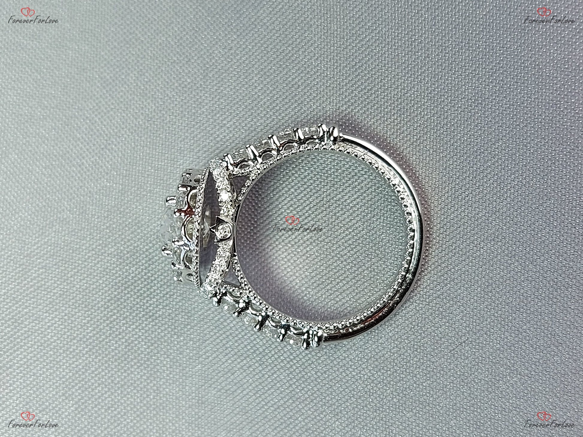 1.5 Ct Oval Diamond, Moissanite Engagement Ring