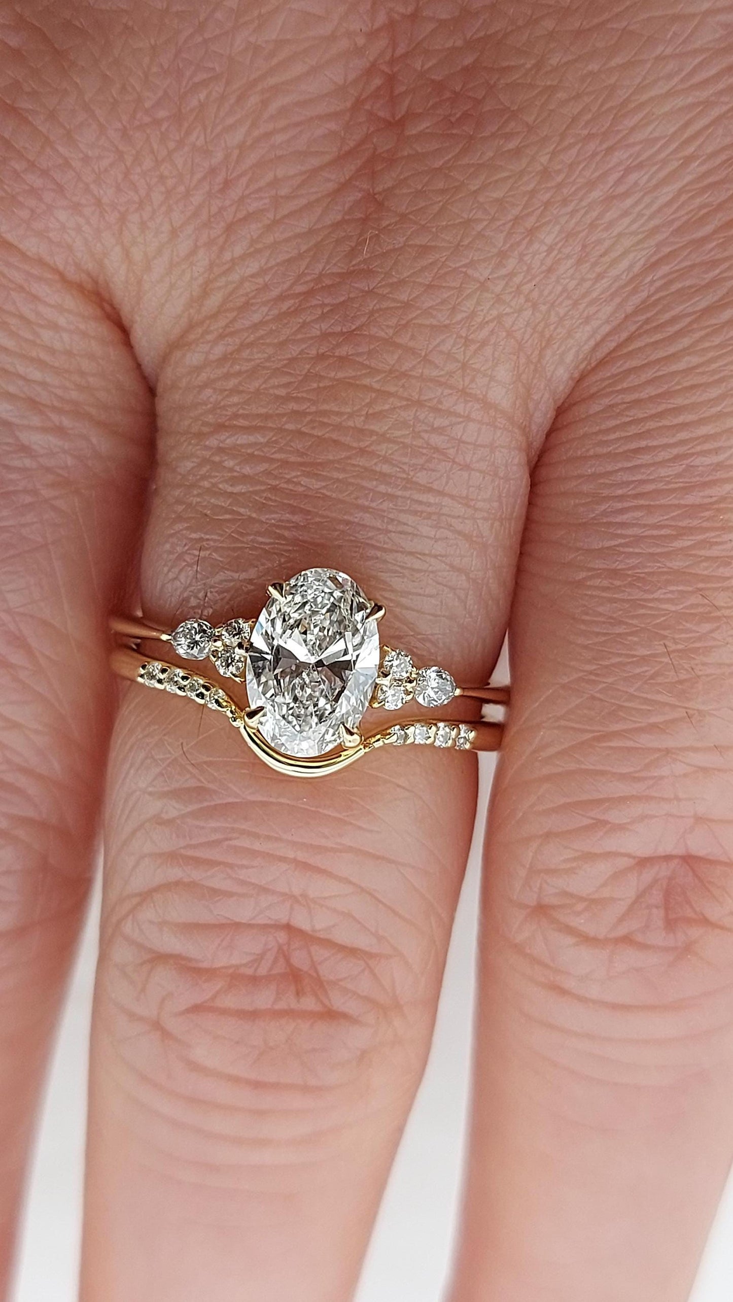 1.5 Ct IGI Certified Oval Lab Diamond Solitaire Engagement Ring Oval cut Moissanite Brilliant Cut engagement ring in 935 Argentium Silver — custom handcrafted by Forever For Love